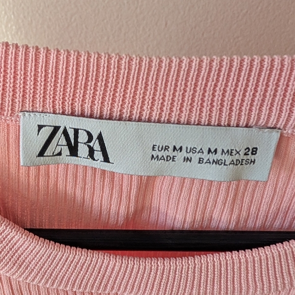 Zara casual baby 🩷 Pink ribbed tank top. Size medium - Picture 4 of 6